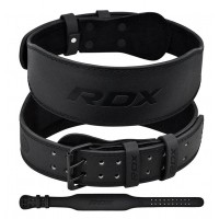 Пояс для тяжелой атлетики RDX Leather Full Black S