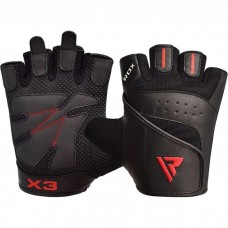 Рукавички для фітнесу RDX S2 Leather Black S Рукавички для фітнесу RDX S2 Leather Black S