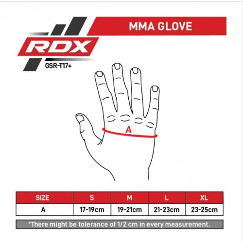 Перчатки ММА RDX T17 Aura Gold S