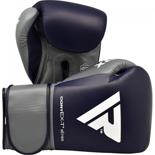 Боксерские перчатки RDX Leather Pro C4 Blue 10 ун.