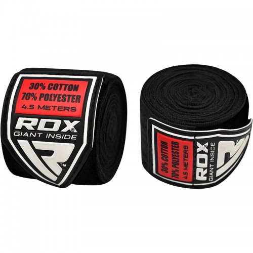 Бинти боксерські RDX Fibra Black 4.5m