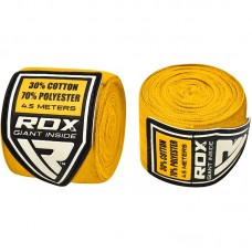 Бинты боксерские RDX Fibra Yellow 4.5m Бинты боксерские RDX Fibra Yellow 4.5m