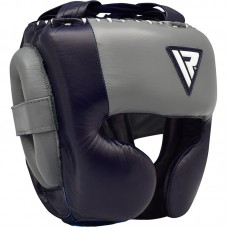 Боксерский шлем RDX Leather Pro Blue M Боксерский шлем RDX Leather Pro Blue M