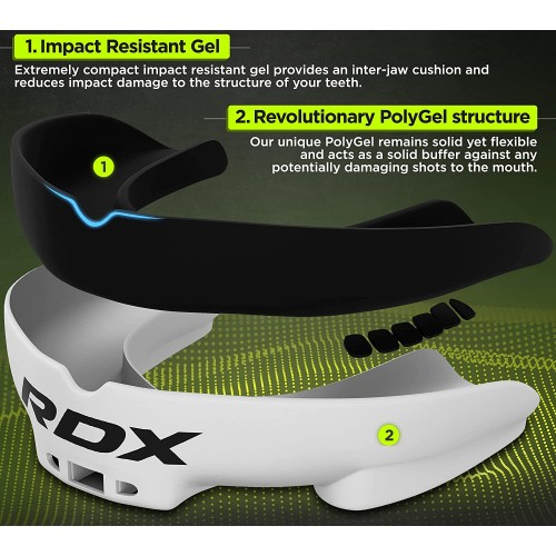 Капа боксерська RDX Gel 3D Pro White/Black