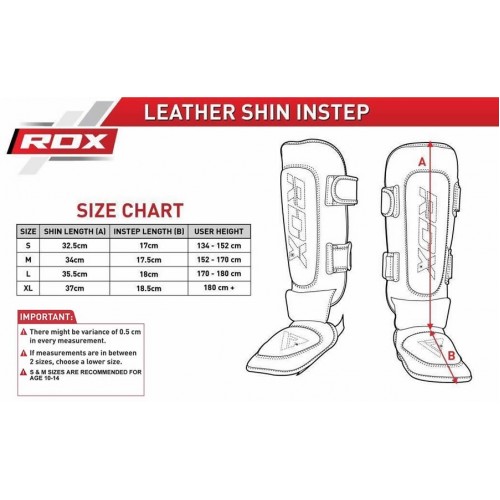 Накладки на ноги, захист гомілки RDX Leather S