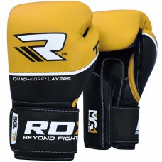 Боксерські рукавички RDX Quad Kore Yellow 10 ун.