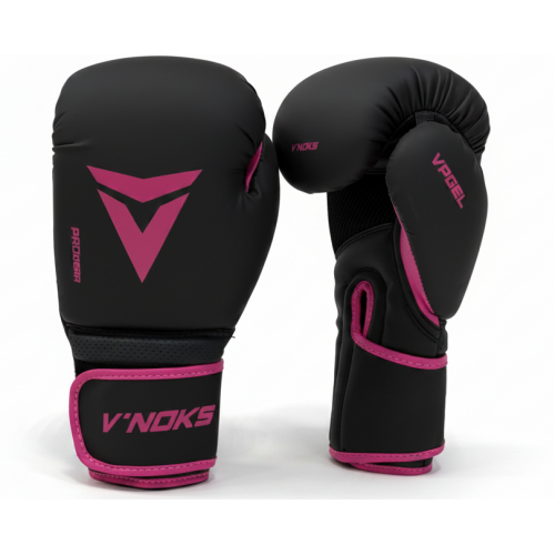 Боксерские перчатки V`Noks Ultima Black Fuxia 10 ун.