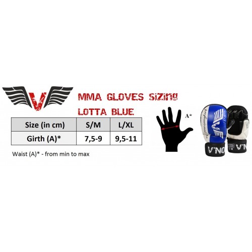Перчатки ММА V`Noks Lotta Blue S/M
